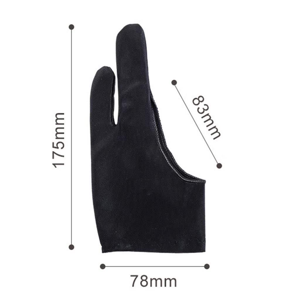 Two Fingers Painting Glove Black High Elasticity Breathable Comfortable Pad Patch Design Artist Drawing Glove