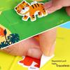 6 Styles Reusable Sticker Activity Pad,Stickers with Scene Backgrounds Educational Learning Travel Stickers Book  Birthday Gifts
