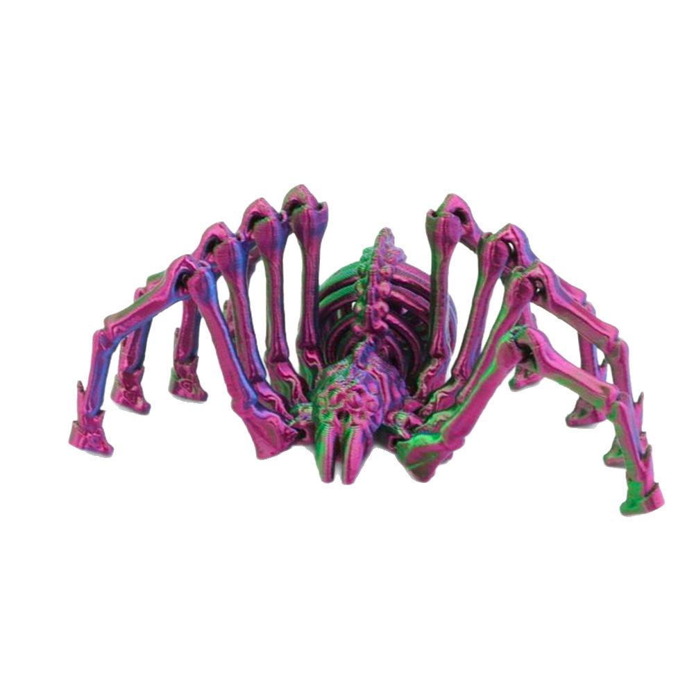 Halloween Horror Crawling Spider Toy Statue 3D Printing Toys Simulation Insect Spider Toy Model Scene Decoration Children Gifts