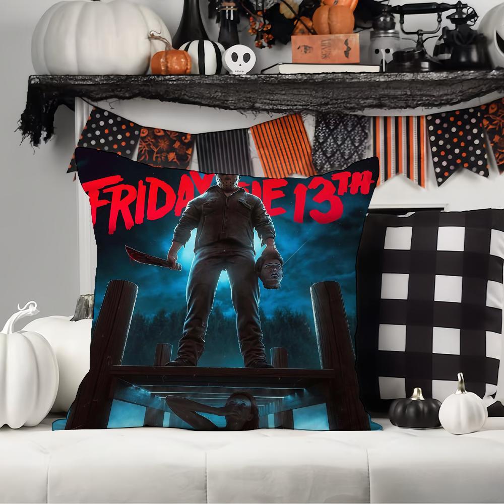 Horror movie F-Friday T-The 1-13th  Pillow Case Office Cushions Suitable For Sofa Car Bedroom Decorative Cushion Cover