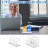 2/4 Slots Clear Acrylic Desktop Business Cards Holder Business Cards Display Stand for Exhibition Reception Office,Counter