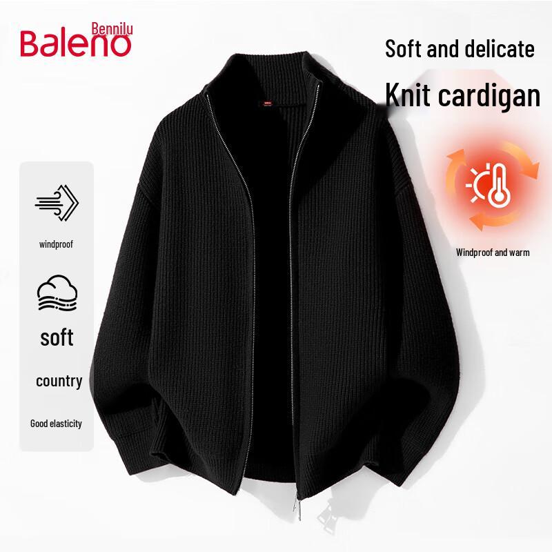 

Baleno Men s Heavyweight Stand Collar Zip Sweater 3XL