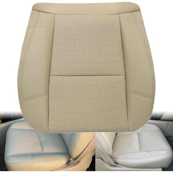 GXARTS Light Tan #333 313 Driver or Passenger Side Bottom Perforated Leather Seat Cover Fit for Chevy Tahoe Suburban GMC Sierra Yukon 2007-2014 Fit
