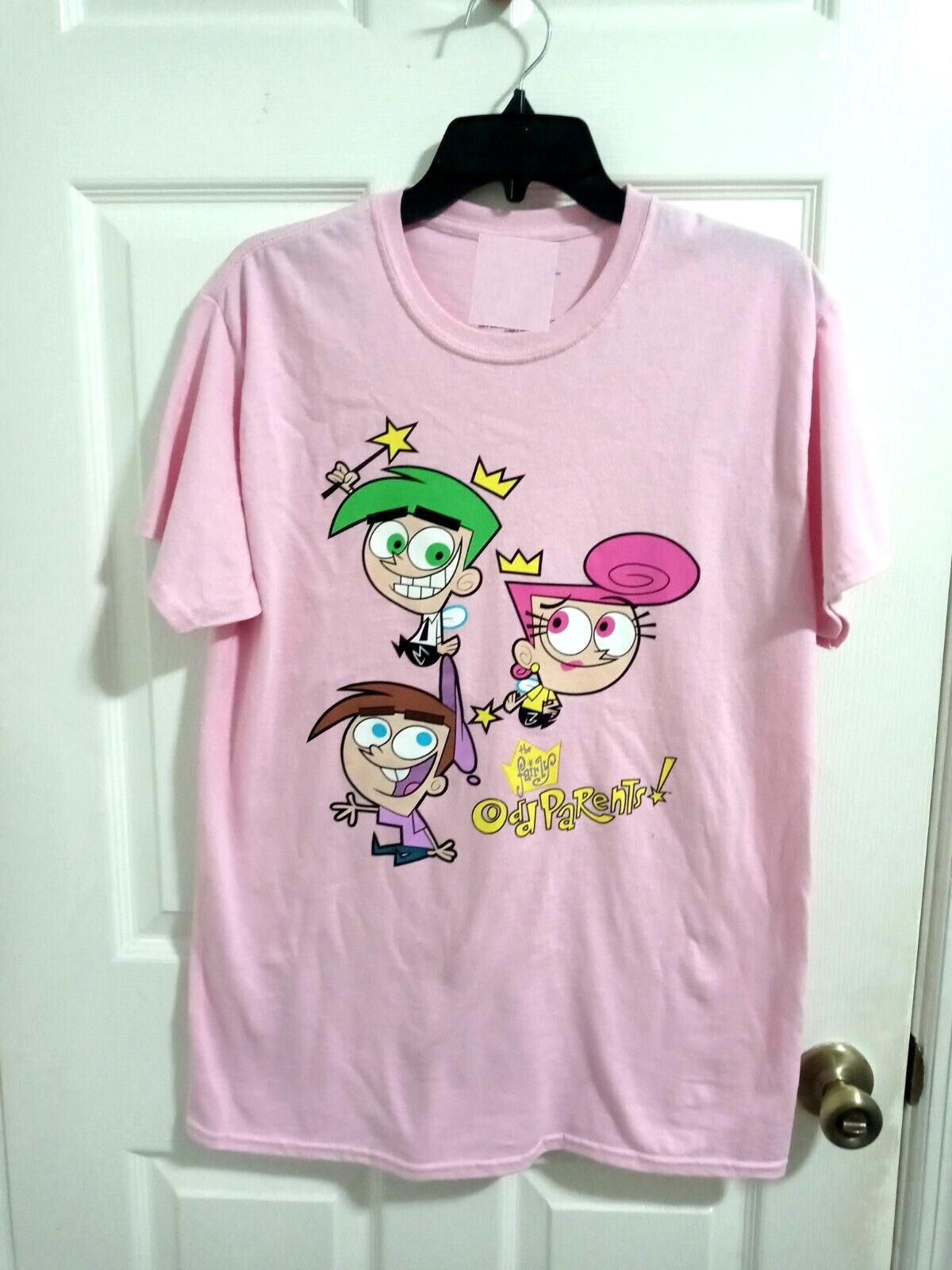 Pink The Fairly Odd Parents Unisex Cotton T-shirt Funny Gift S