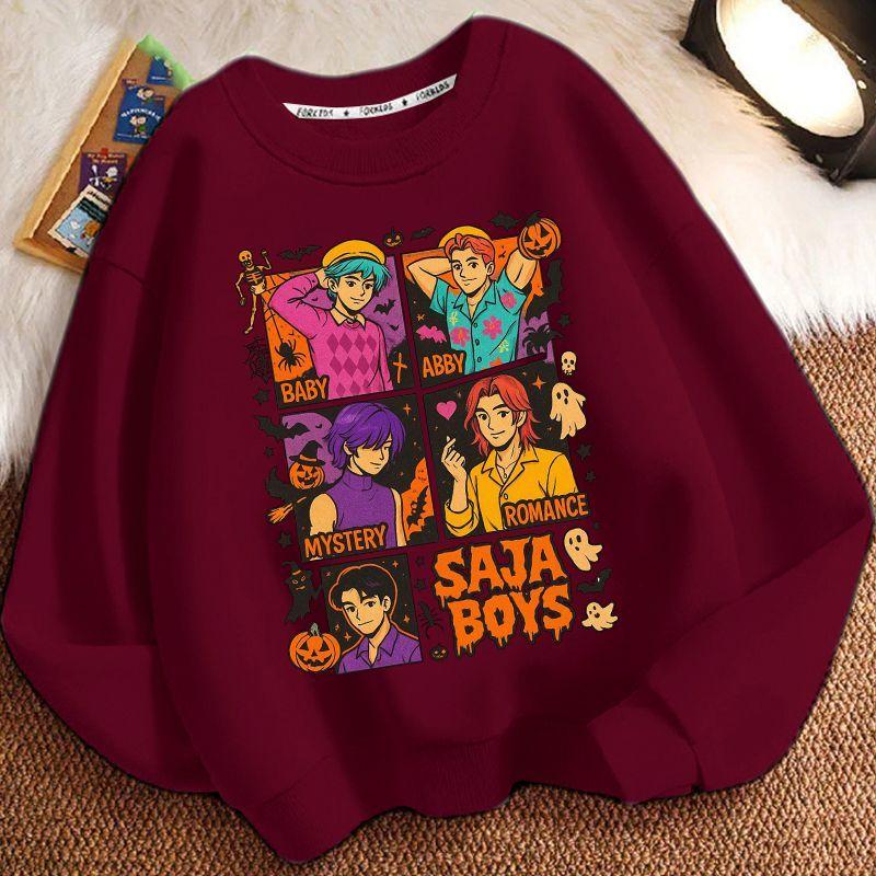 Children's Witch Hunt Team Hoodies, Spring and Autumn Boys' and Girls' Casual Long-sleeved Hoodies