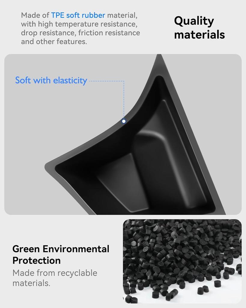 Trunk Organizer for Tesla Model 3 2026 Highland Trunk Storage Bins with TPE Lid Waterproof Rear Trunk Side Storage box 2PCS