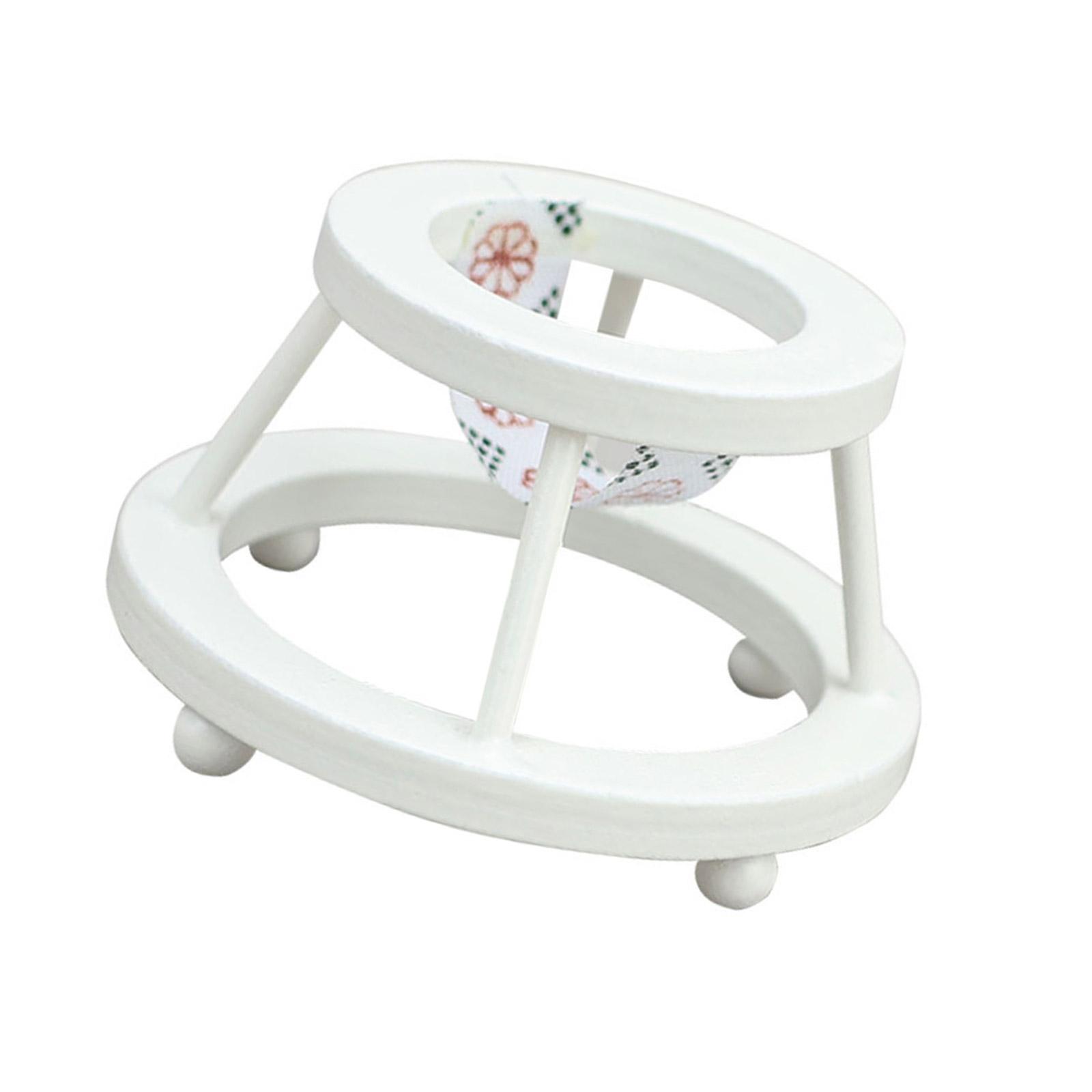 

Коллекционная миниатюрная мебель для кукольного домика в масштабе 1/12, маленькие ходунки для украшения кукольного домика и коллекции игрушек белый