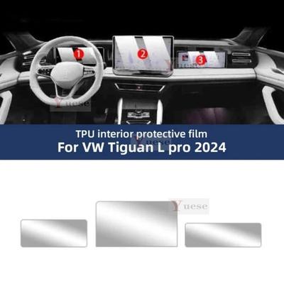 Pour Volkswagen Tiguan L Pro VW 2024-2025 Console Centrale Intérieure de Voiture Film Protecteur Transparent en TPU Autocollant Anti-rayures
