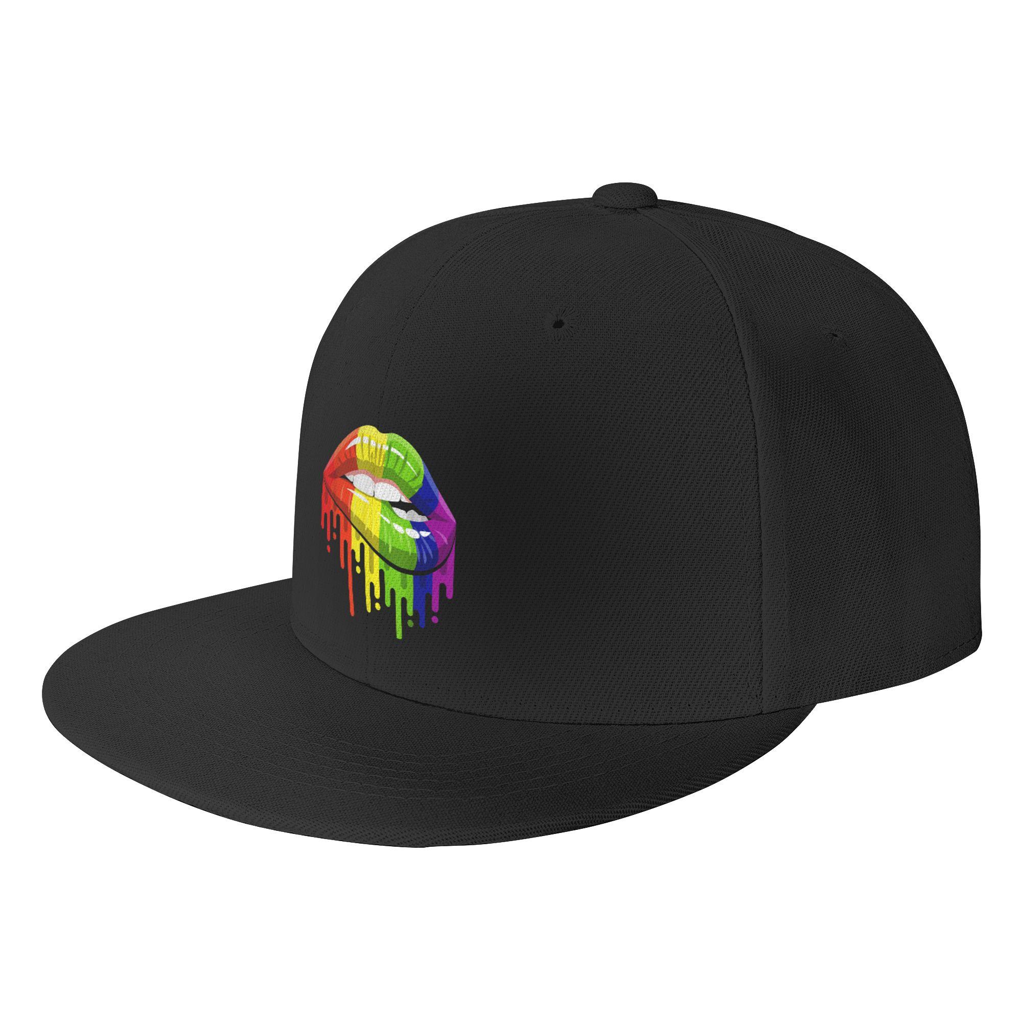 

LBGT Rainbow Lip Love Is Love Плоская бейсболка в стиле хип-хоп Кепка унисекс Кепка унисекс Four Seasons Повседневная шляпа дальнобойщика Snapback