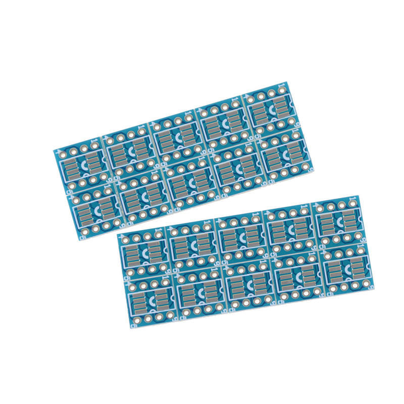 20pcs SOP8 SO8 SOIC8 TSSOP8 MSOP8 to DIP8 Adapter PCB DIY Conveter Board