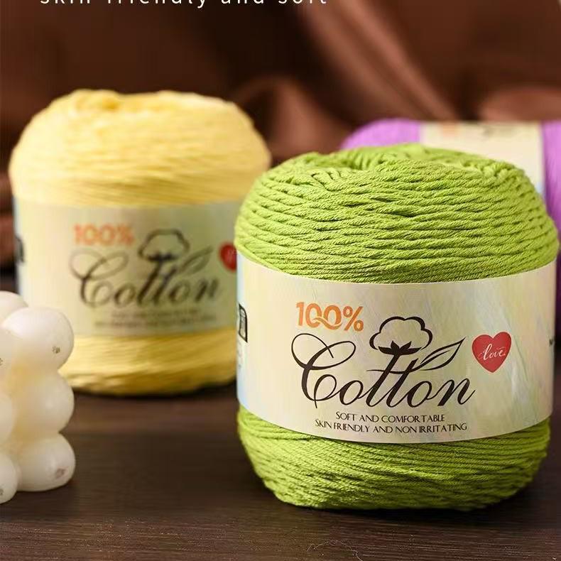 75g Medium Cotton Yarn Cake for Baby Sweater & Crochet Hat - Skin-friendly, Hand-knitted