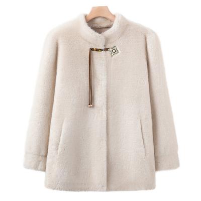 Middle-aged Women's Winter Imitation Mink Fur Coat Fashionable Mother Fur Coat Middle-aged and Elderly Rich Wife Top