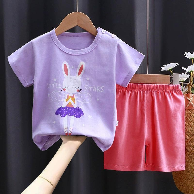Children's Cotton T-shirt Set - Summer Boys' Casual Short-sleeved Shorts 2-piece Set