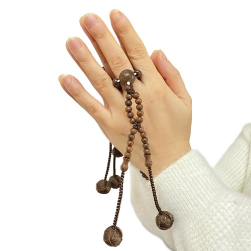 WONDERFUL LOTUS Myo | Lotus | Flower Prayer Beads, Nichiren Buddhism, for Men and Women, 0 Shaku (108 Beads), Authentic Buddhist Prayer Beads, Gold-Th