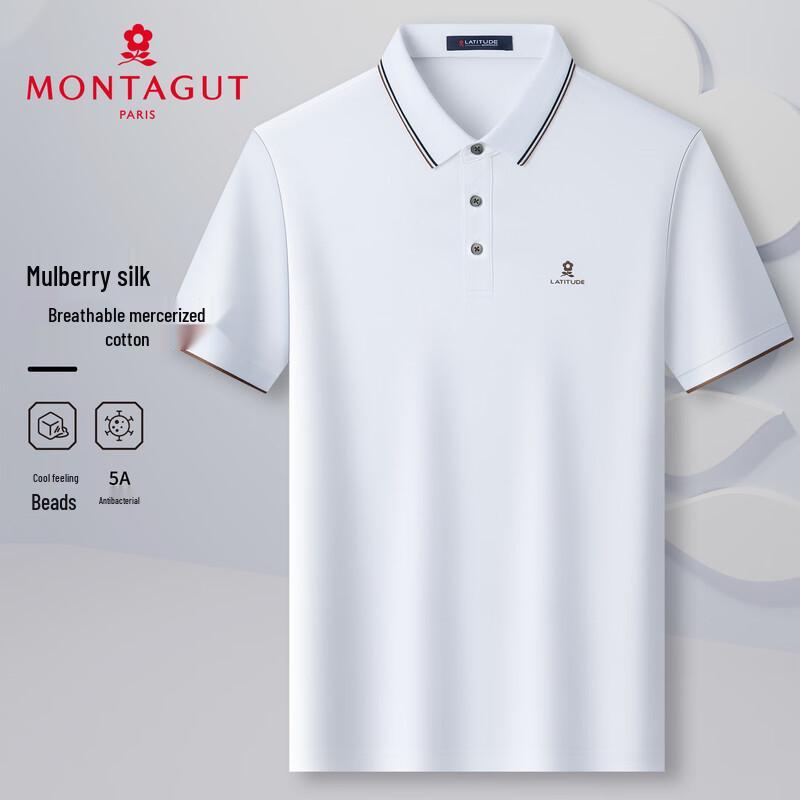 MONTAGUT Men's Silk Cotton Blend Polo Shirt