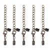 10pcs/Lot Copper Round Leather Cord Clips End Caps With Lobster Clasp Fit Leather Cord Connectors For DIY Jewelry Making Finding
