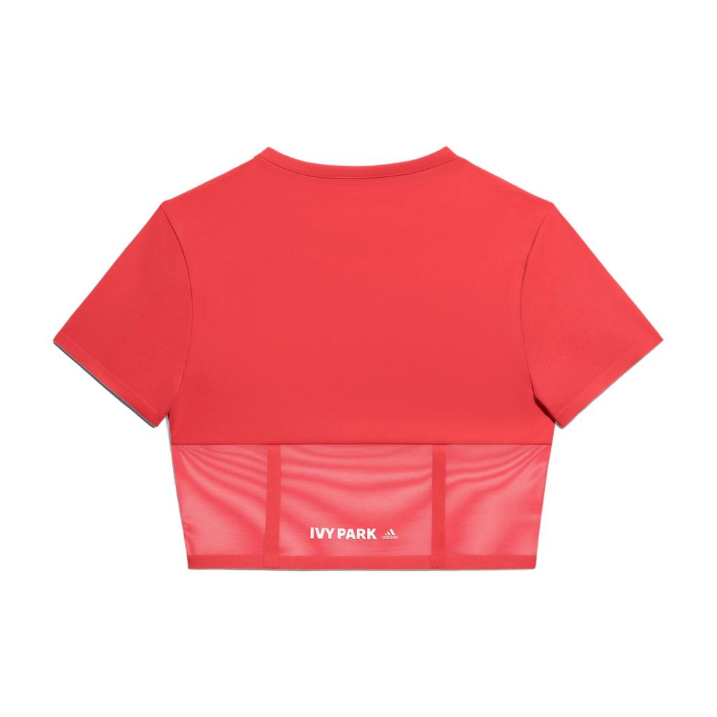 Adidas X Ivy Park Collaboration Tight Round Neck Solid Color Short Sleeve Sports Bra Women Sports Bra Pink GT8982