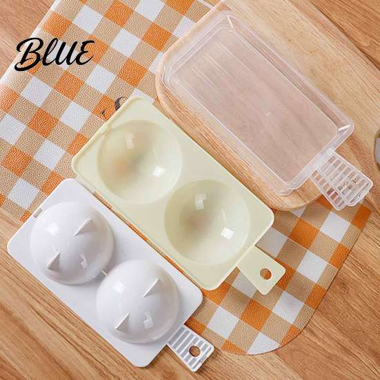 Nonstick Egg Cooker Dual-Cavity Microwave Poacher Steamer with Lid Poaching Maker Handle Maker Kitchen Breakfast Gadget Easy Clean Poacher