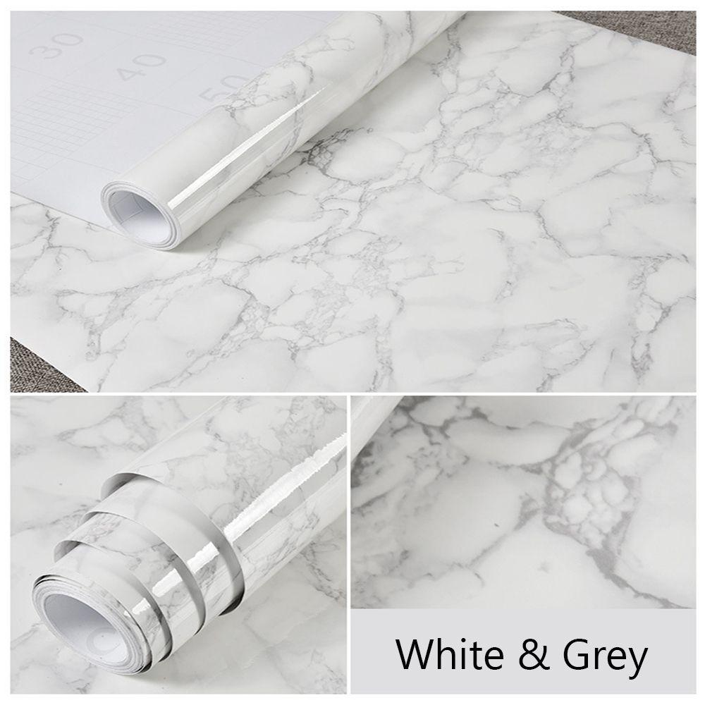 Satın alın Self Adhesive Vinyl Marble Wallpaper Cupboard Wall Decals