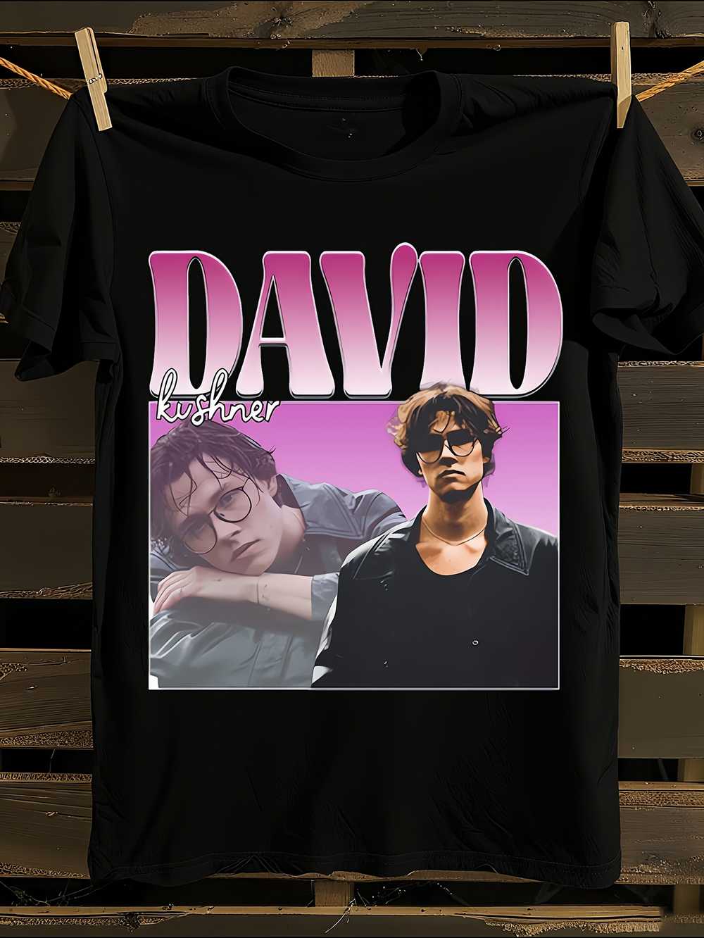 

David Kushne Graphic T-Shirt Mens Tshirt Womens Tshirts with Letters Print Short Sleeves T-Shirt Casual Street Tee Shirt Top XXL