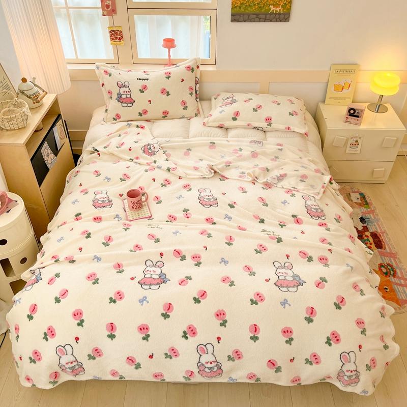 Cartoon Cute Bear Throw Blankets Super Soft Fluffy Lightweight Comfortable Flannel Couch Bed Blanket for All Season Kids Gifts