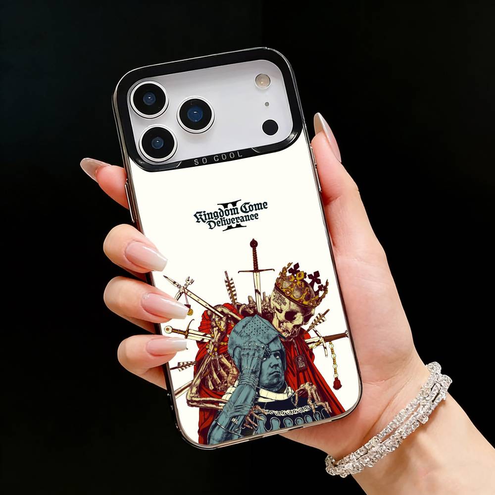 KCD K-Kingdom Come Deliverance 2 Phone Case For iPhone17, 16,15,14,13,12 Pro Max Black Candy Matte Shockproof Cover