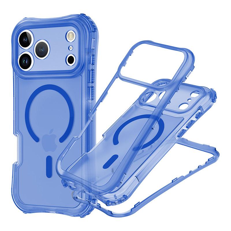 Für IP17promax Anti-Fall Handyhülle Magnetische Absorption Taille Schönheit Drei-in-Eins TPU Kamera Feine Poren Hautgefühl Technologie