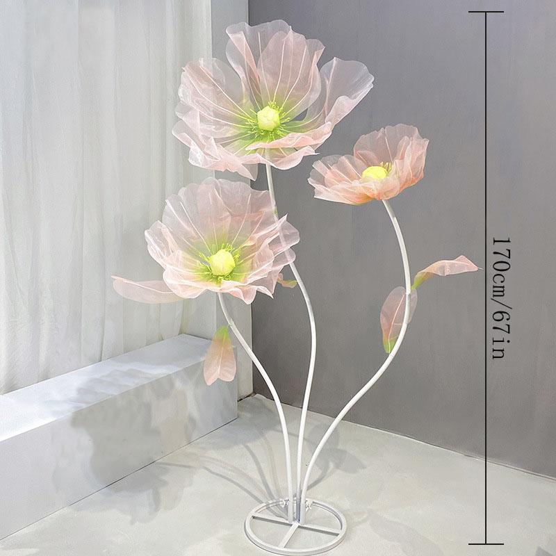 3pcs Wedding Decorations for Reception Giant Flowers for Decoration,Big Artificial Silk Flowers for Party Banquet Background