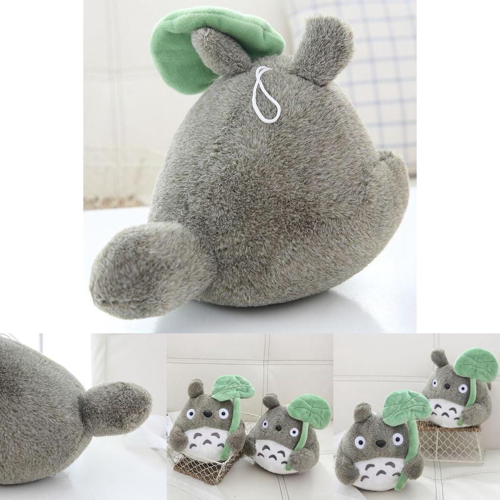 Cute Anime My Neighbor Totoro Plush Toy With Lotus Leaf 22/30cm Stuffed Kid Gift