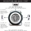 Blue Backlight Digital Clock Twin Bell Smart Alarm Clock Dual Alarm Clock  Home Use