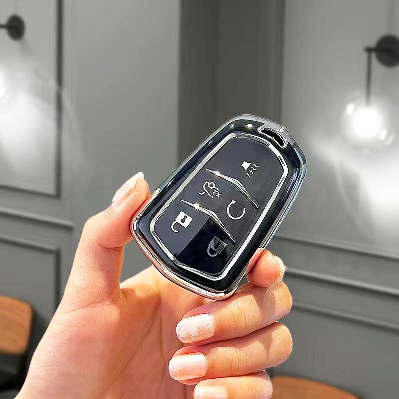 

4/5 Buttons Fashion Tpu Shell Fob Accessories For Cadillac Cts Dts Esv Sts Elr Ats Xts Xt5 Xt4 Ct6 Xt6 Car Remote Key Case Cover