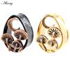 Alisouy Steel 1pc Mushroom Stainless Moon Water Drop Ear Tunnels Plugs Expanders Stretcher Gauges Earrings Piercing Body Jewelry