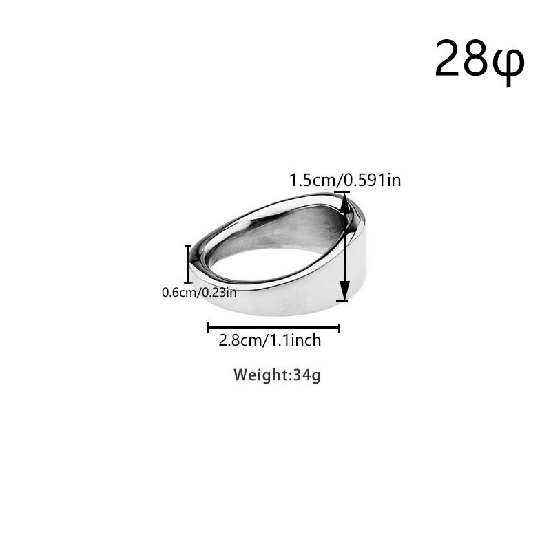 Stainless Steel Bevelled Design Penis Ring Men's Sexual Stimulation Device Chastity Foreskin Glans Lock Ring Enhanced Pleasure