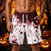 Herren Lässige Shorts im Halloween-Design mit lockerem Schnitt, elastischem Bund, Kordelzug und Taschen für Outdoor-Sport und den täglichen Gebrauch