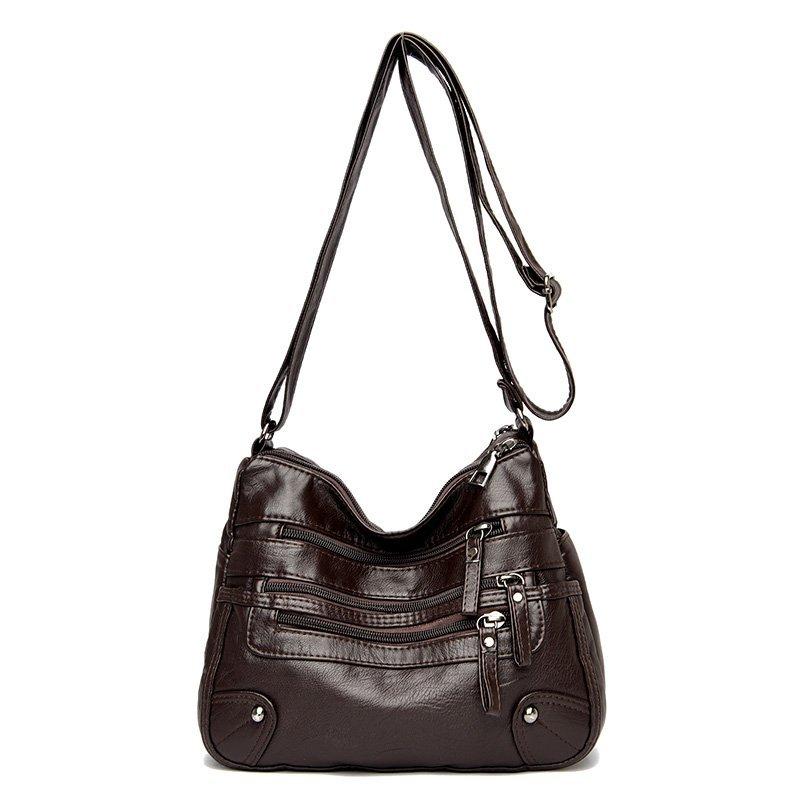 Luxury Waterproof PU Leather Shoulder Bag for Women Designer Crossbody Messenger Bag New Female Handbag