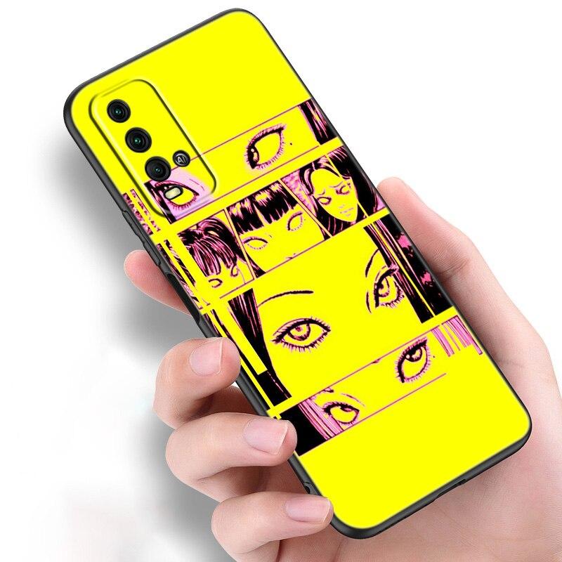 Hororový komiks junji ito Tomie Tees Glitchcore pouzdro na telefon pro Xiaomi Redmi Note 11 10 9 8 Pro 11T 10T 10S 9S 8T 9 9A 9C 9T kryt