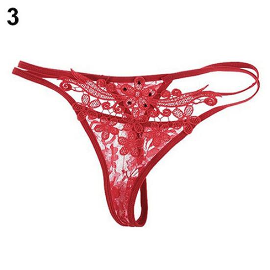 Women Sexy Lace Hollow Thongs G-string Briefs Panties Knicker Lingerie Underwear