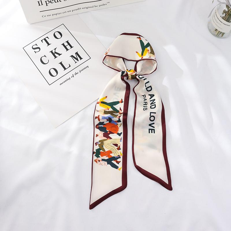 100cm*7cm Summer long fashion female small scarf scarves female flowers hair ribbon hairband women skinny scarf women