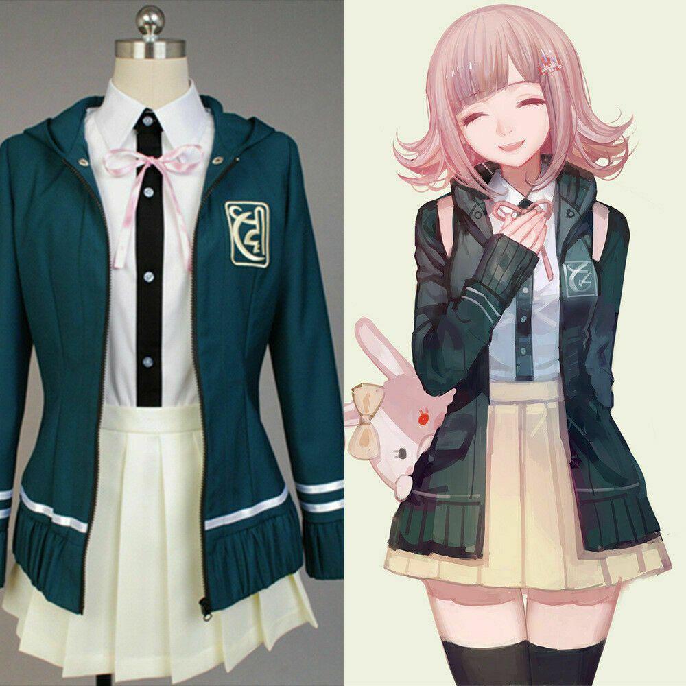 Danganronpa Chiaki Nanami Halloween Costume Set With Stylish Jacket Shirt And Skirt