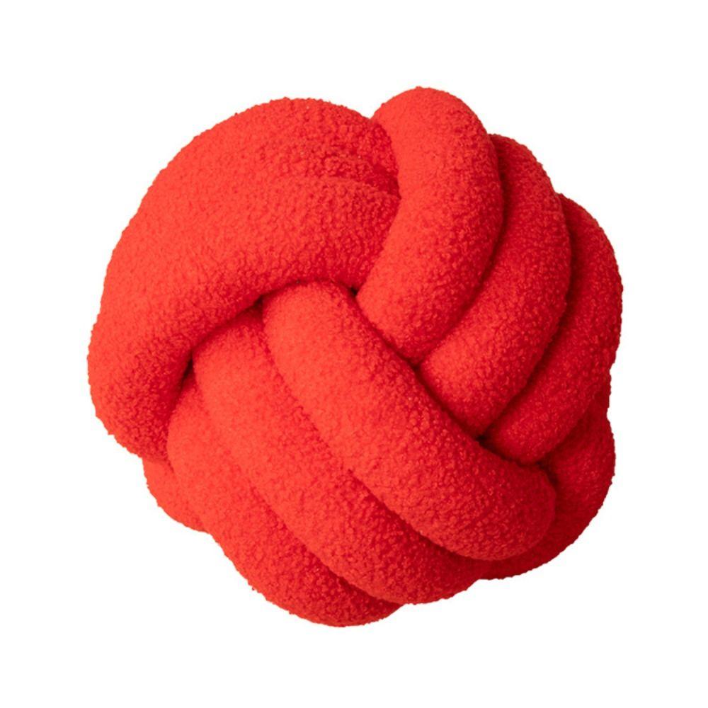 Waist Protective Lamb Velvet Home Decor for Bathroom Throw Pillow Cushion Knotted Ball Backrest