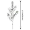 20 branches flocked pine and cypress, 28cm