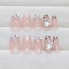 Trendy Leopard Pattern Artificial Nail Press on Nail False Nail with Rhinestones Designs Stick on Nail For Women