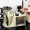 Desk Organiser with Drawer Rotatable Pen Holders Multifunctional Storage Box Table Organiser for Office School Home