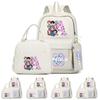 3Pcs/set 26 English Letter K-Pop Printed Backpack with Handbag Pencil Case for Teenager Student Boy Girl Schoolbag Large Capacity Travel Bag Rucksak