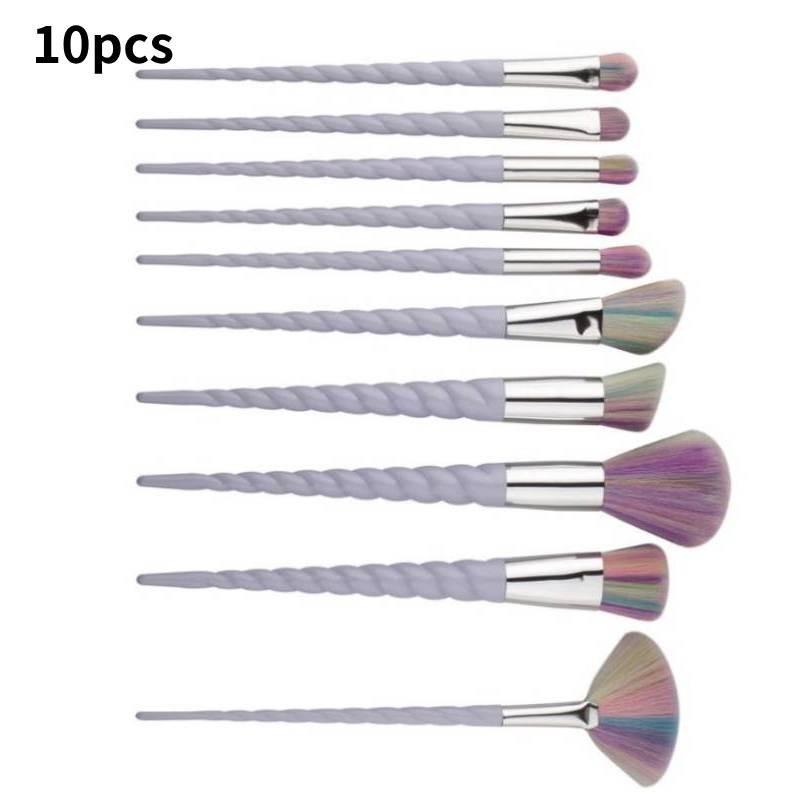 

Spiral Makeup Unicorn Brush Set Stylish And Comfortable Soft Material Nylon Colorful
