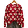 Damenmode Langarm Weihnachten Schneemann Schneeflocke Druck Jacke Strickjacke