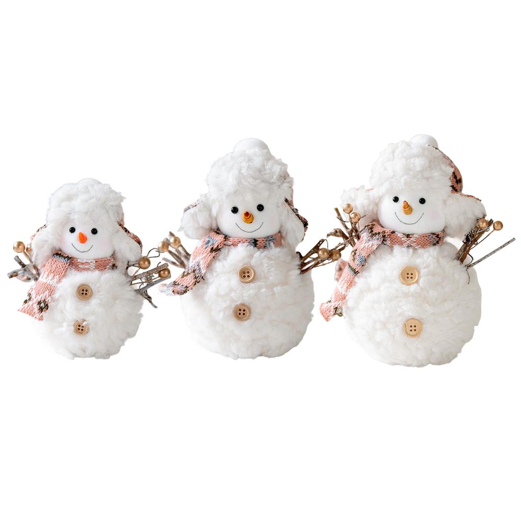 Christmas Snowman Decorations Party Supplie Lovely Plush Snowman Ornaments For Home Party Indoor Garden Outdoor Use
