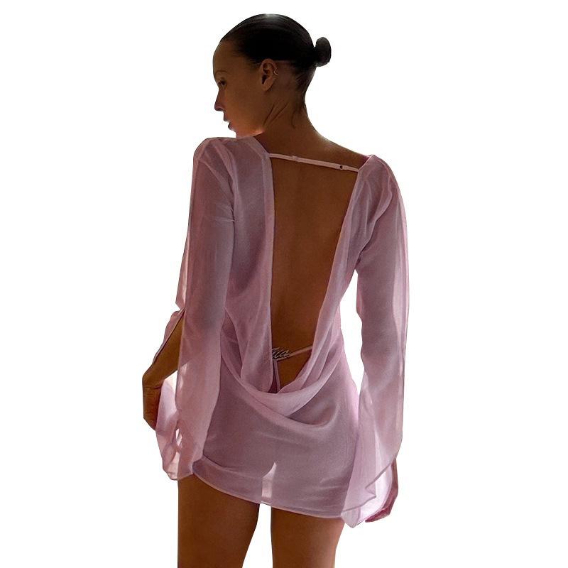Frühjahr 2025 Damen Polyester V-Ausschnitt Bodycon Kleid: Schicker und sexy Stil für Society-Gäste