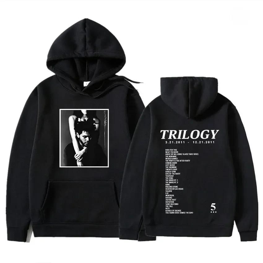 Singer The Weeknd Hoody After Hours Til Dawn FM Musikalbum Damen Herren Hoodie Baumwolle Sweatshirt Pullover Hip Hop Rock Top Kleidung