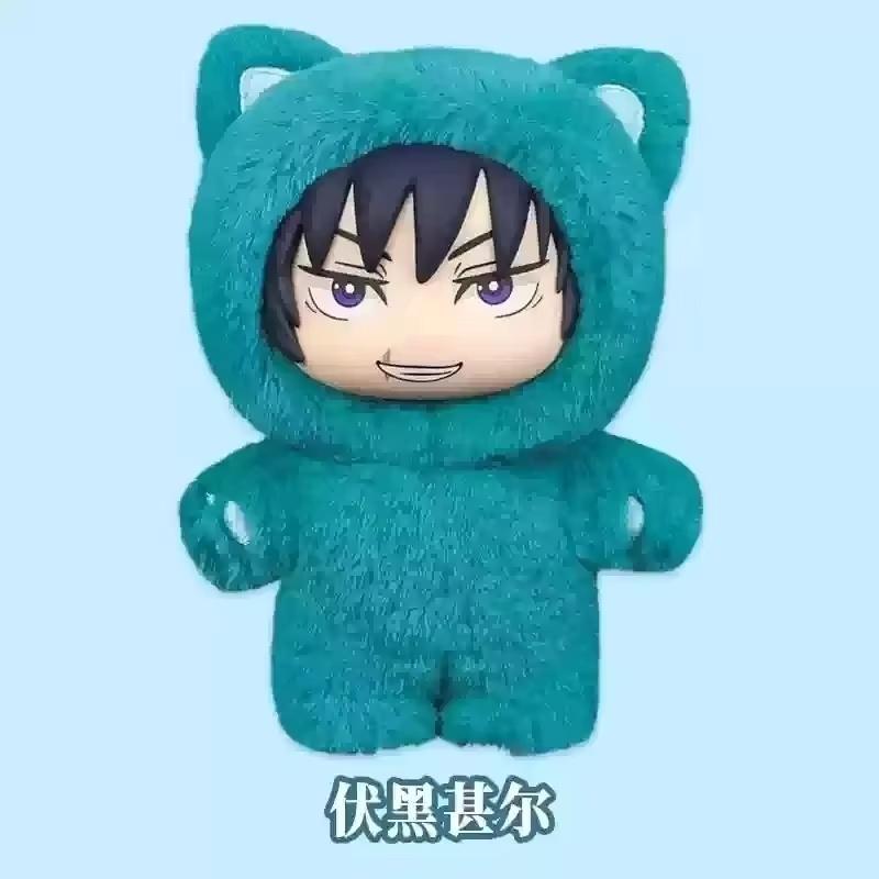 New Genuine Eaki Jujutsu Kaisen Season 2 Cat Park Party Gojo Satoru Plush Box Doll Bag Pendant Model Collection Gifts Toys
